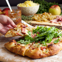 Ham and Cheese Pizza recipe