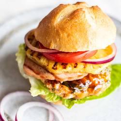 Hawaiian Teriyaki Chicken Burgers recipe