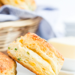 Flakey Cheddar Chive Biscuits Recipe